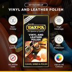 Waxpol Car interior polish | Leather High Shine Polish 125 ml for Car &amp; Bike Seats, Dashboard &amp; Leather Accessories